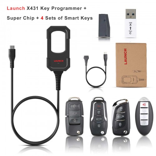 2023 Launch X431 Key Programmer Remote Maker with 4 Universal Remote and 1 Super Chip for X431 IMMO Elte IMMO Plus PAD V PAD VII