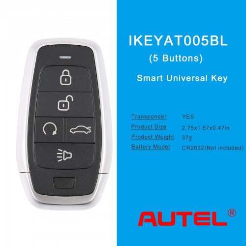 AUTEL IKEYAT005BL AUTEL Independent, 5 Buttons Smart Universal Key