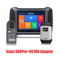 XTOOL A80 Pro Automotive OBD2 Diagnostic Tool With XTOOL KC100 VW 4th & 5th IMMO Adapter