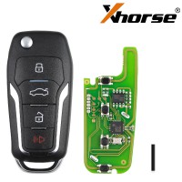 [UK Ship]Xhorse XKFO01EN Universal Remote Key Fob 4 Button Ford Type 5pcs