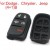 Button rubber 4+1button (use for Dodge Chrysler Jeep) 5pcs/Lot