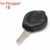 Remote key shell 1 buttons NE72 for Peugeot 10pcs/lot